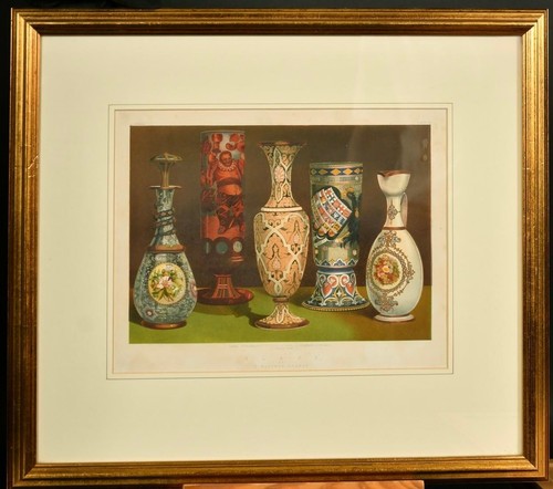 Framed antique lithograph - , of