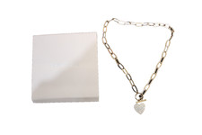 Qvc Diamonique Stainless Heart Steel Necklace Rose Gold Colour