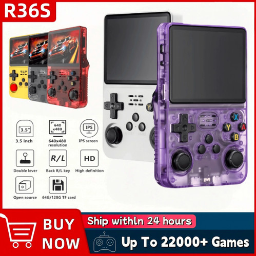 128g r36s retro handheld video - 128g,