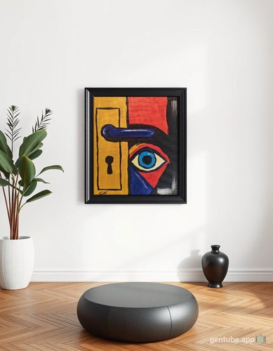 Original acrylic painting eye - original,