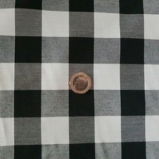 Black white inch gingham - white, 1