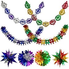Foil garlands christmas - 3x,