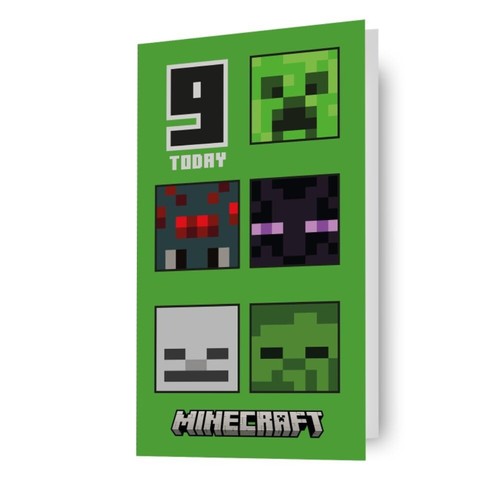 Age birthday card minecraft - birthday,