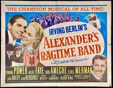 Alexanders Ragtime Band Original Half Sheet Movie Poster Alice Faye Ethel Merman