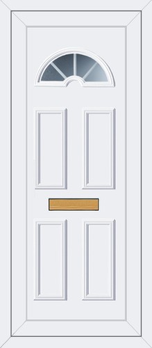 White full height upvc - white, door