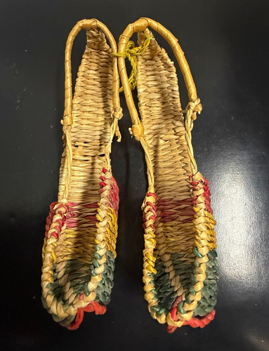 Pair woven wicker hanging - pair,