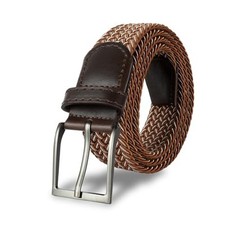 BUMA Men's Stretch Woven 32 - 34 (Waist Adjustable ) Brown & Light Brown