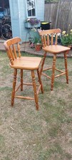 Pine bar stools with back support