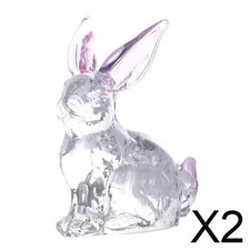 2 Easter Figurine Bunny Statue