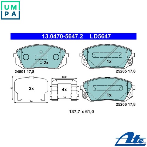 Brake pad set - brake,