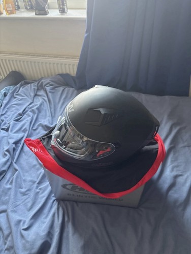 Black nitro motorbike - motorbike, helmet
