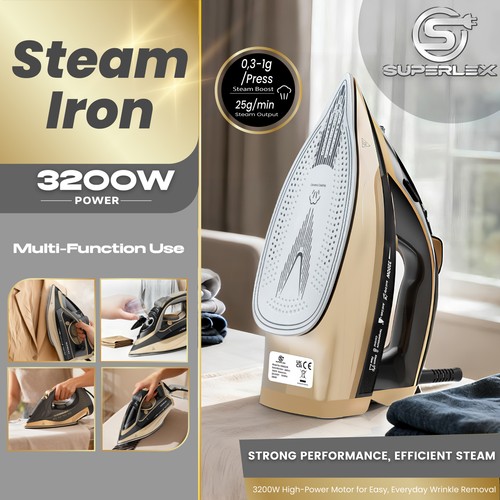 Superlex steam iron - iron, 3200w
