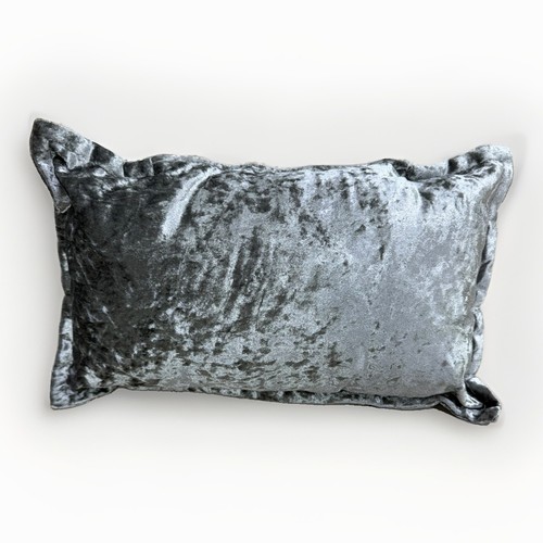 Silver crushed velvet - crushed,
