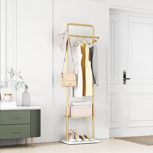Elegant gold pole clothes rail - elegant,