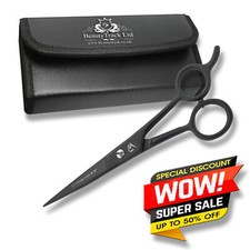 Professional Hairdressing Scissors Black 6.5" Barber Salon Hair Cutting RAZOR BT