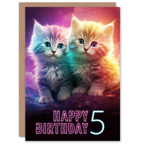 5th birthday greeting card - 5th,