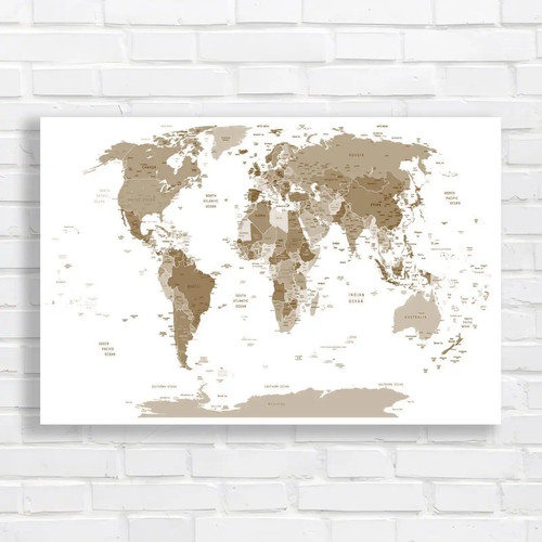 High detail world map for - detail,