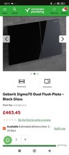 Geberit Sigma 70 Black Dual Flush Plate 115.621.SJ.1 - Complete - Brand New