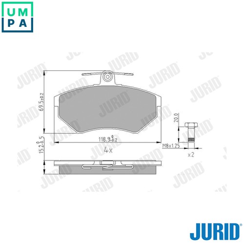 Brake pad set - set, disc