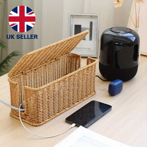Rattan cable organizer - organizer, box