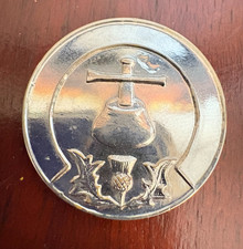 SCOTTISH MASONIC TOKEN MEDALLION STANDARD MARK PENNY GAVEL & THISTLE COLLECTABLE