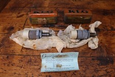 KLG 683 Spark Plugs & Original KLG Tin Vintage 1930s Set of 2 RARE New Old Stock