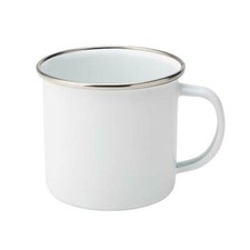 White Enamel Mug with
