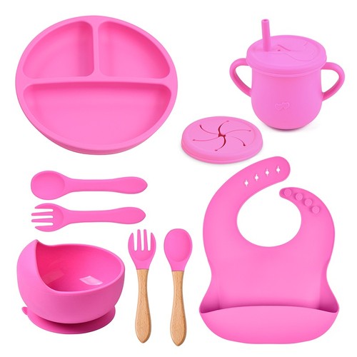 9pc silicone baby feeding - silicone,