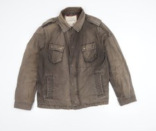 St George by Duffer Men's Brown Military Jacket S