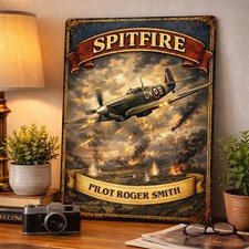 Personalised Spitfire Metal