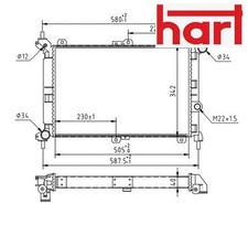 COOLANT RADIATOR 637 198 HART