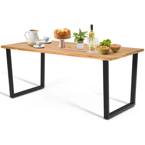 175 80cm acacia wood table - 175,