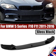 FOR BMW 5 SERIES F10 F11 M SPORT 2011-16 GLOSS BLACK FRONT SPLITTER SPOILER LIP