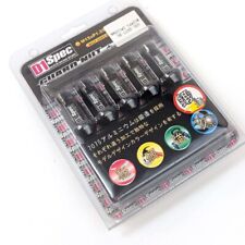 D1 RACING  ALUMINIUM M12 x 1.5 WHEEL NUTS BLACK LONG GRIP Z1136