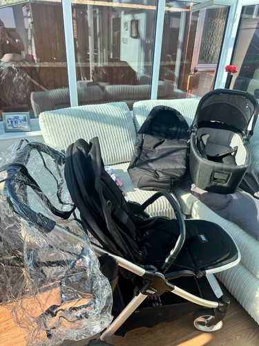 Black baby buggy stroller - black,