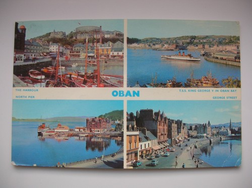 Oban postcard fishing - postcard,