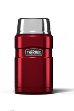 Thermos Durable stainless steel King Food Flask, Vacuum Insulated 710ml Red