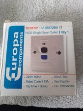 Europa Components 13A RCD Single Spur Outlet