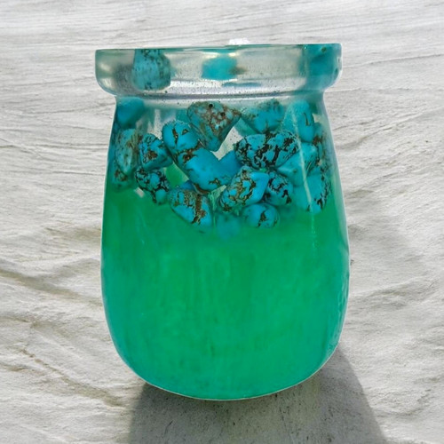 Green blue mini vase - &,