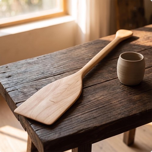 Wooden boat paddle sturdy fir - wooden,