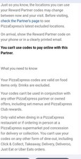 Pizza express tesco - express, clubcard