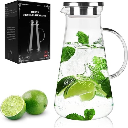 Glass water jug - 2.2l,