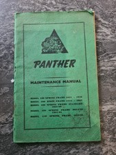 PANTHER MODEL 100 & 120 SPRING / RIGID FRAME (1954-65) OWNERS MAINTENANCE MANUAL