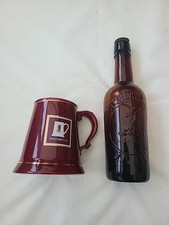 Old Vintage Amber Glass Bottle