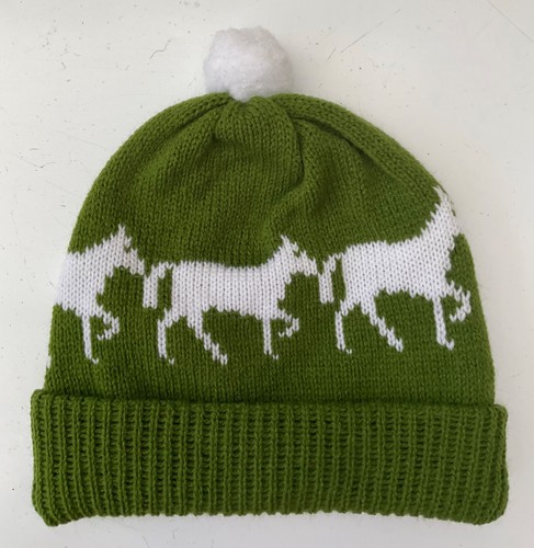 Bobble beanie hat - hat,, horses