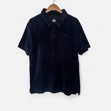 Stussy Navy Terry Cloth Polo Shirt L