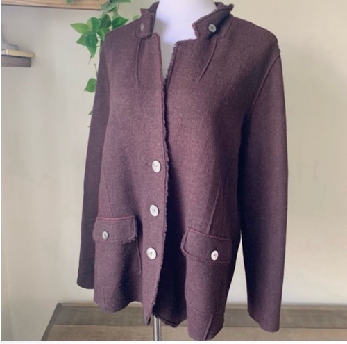 Eileen fisher eggplant jacket - eggplant,