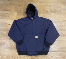 Reworked Carhartt Hooded Jacket – Navy – Size Large