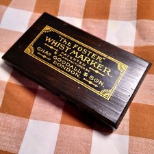 Victorian THE FOSTER Wooden Whist Marker Chas Goodall & Son London Antique