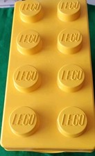 LEGO Yellow Storage Toy Box Rectangular Classic 8 Brick Empty 2012 NO BRICKS